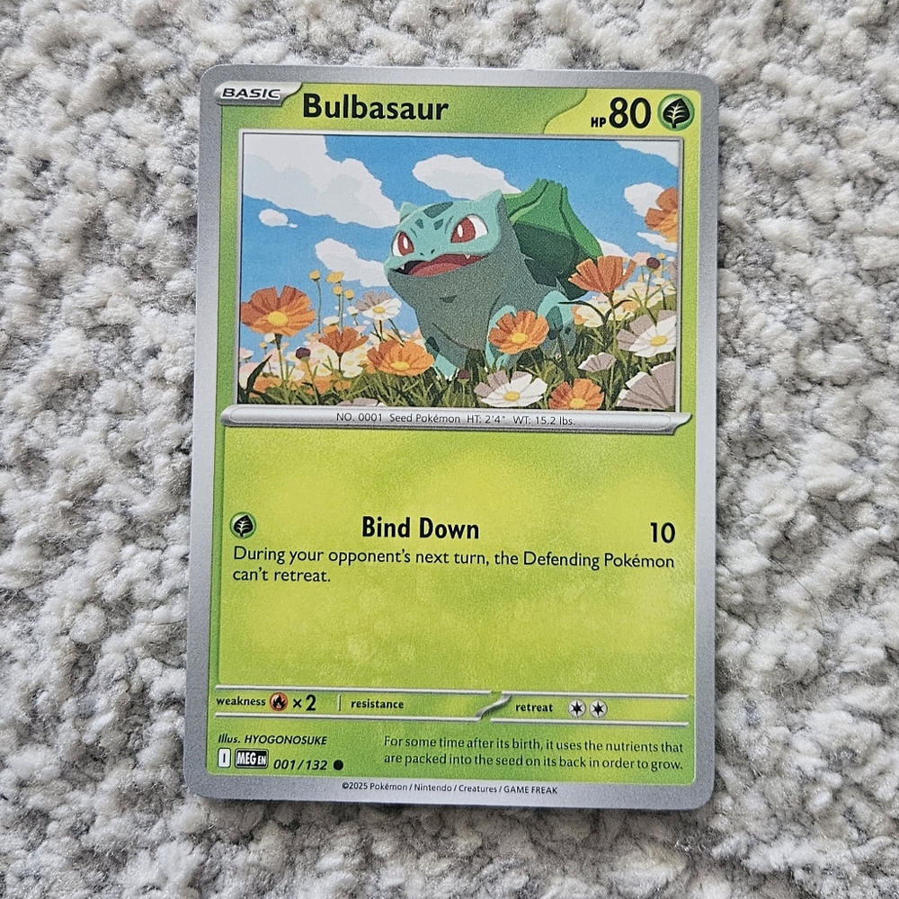 POKEMON TCG Card Bulbasaur Mega Evolution 001/132